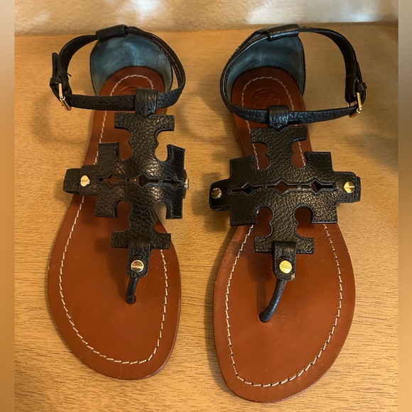Tory Burch Chandler Black Sandals - Picture 1 of 3
